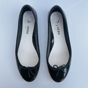Repetto Rubber Rain Flats "Noir" Black - Size 38 EU/Size 7 US